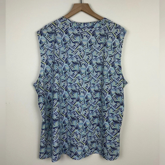 Talbots Geo Pattern Sleeveless Top - Picture 6 of 7